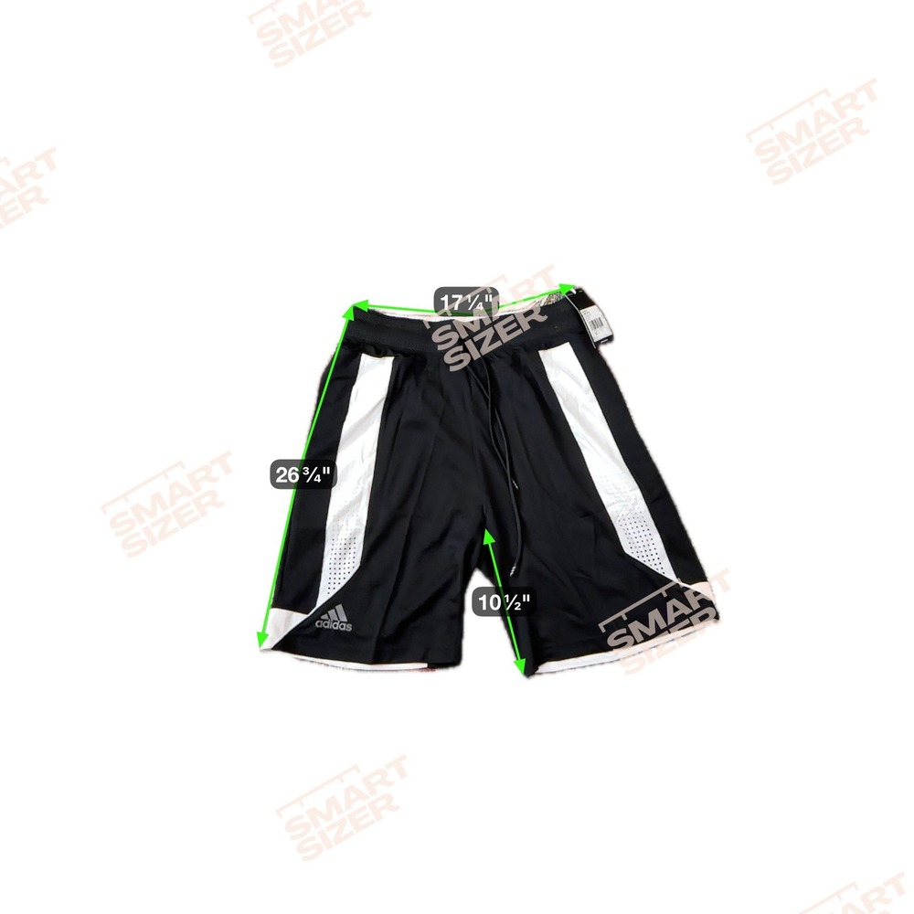 NWT Adidas Athletic Shorts Black White Men's Large Climacool Drawstring Pockets - Picture 5 of 5